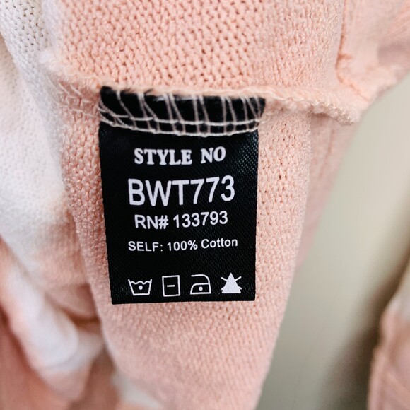 POL oversized pullover cotton henley pink ombre size medium - Picture 10 of 11